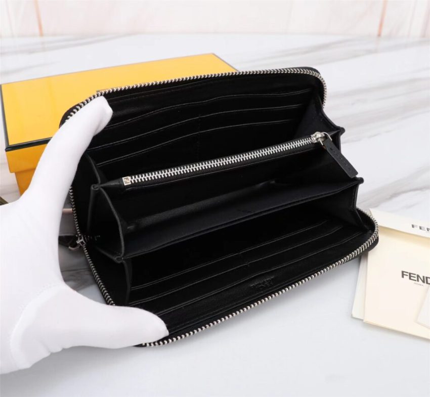 Replica Fendi FF Brown Wallet - 1:1 designer replica handbag