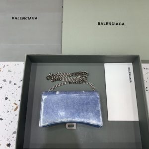 Replica Balenciaga Hourglass On Chain Denim - high-accuracy replica luxury purse