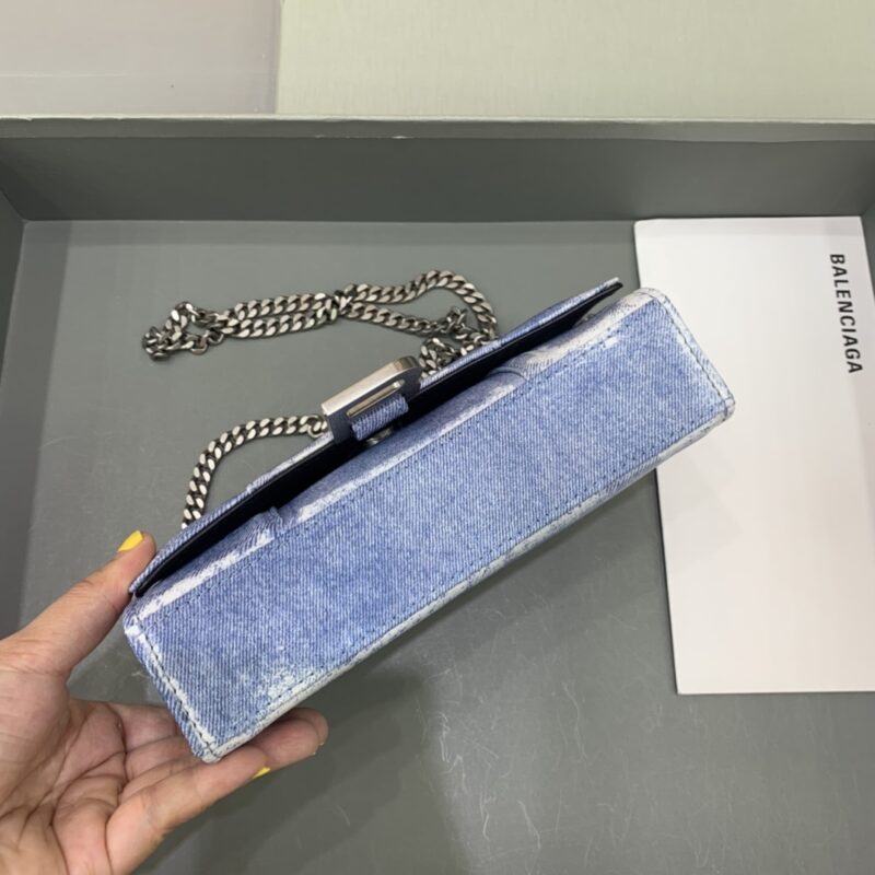 Replica Balenciaga Hourglass On Chain Denim - high-end fake designer purse