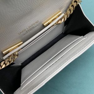 Replica Yves Saint Laurent Chain Wallet White - realistic designer-inspired fake bag