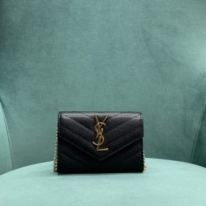 Replica Yves Saint Laurent Chain Wallet Black - high-quality designer bag clone