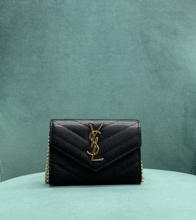 Replica Yves Saint Laurent Chain Wallet Black - high-quality designer bag clone