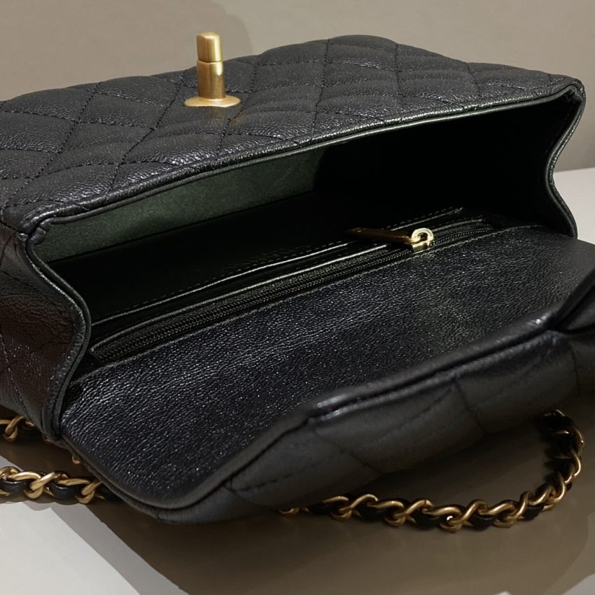 Replica CHANEL CF 20 cm Handle Black - top-tier luxury replica shoulder bag
