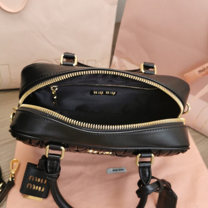 Replica Miu Miu Arcadie Medium Black - top-tier luxury replica shoulder bag