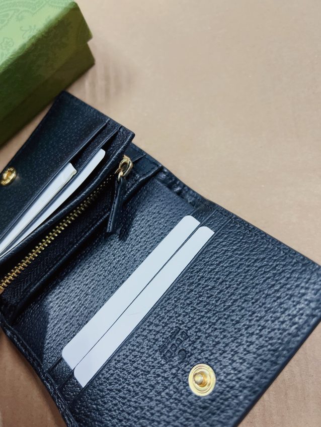 Replica Gucci Ophidia Compact Black Wallet - elite superclone designer purse