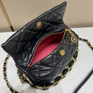 Replica CHANEL Hobo Bag Black - near-authentic luxury replica handbag
