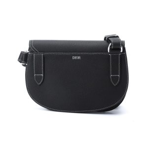 Replica Dior Saddle Shoulder Bag Black - premium 1:1 fake handbag model