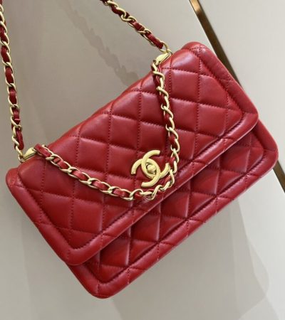 Replica CHANEL Tofu Bag Red - premium 1:1 fake handbag model