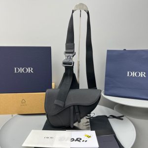 Replica Dior Saddle Bag Full Black Calfskin - best-selling designer handbag dupe