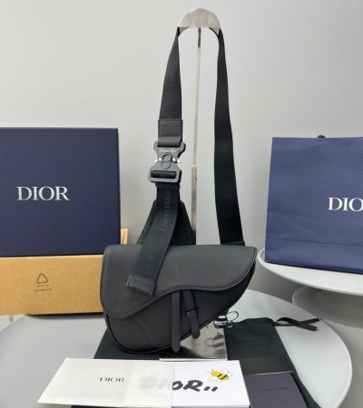Replica Dior Saddle Bag Full Black Calfskin - best-selling designer handbag dupe