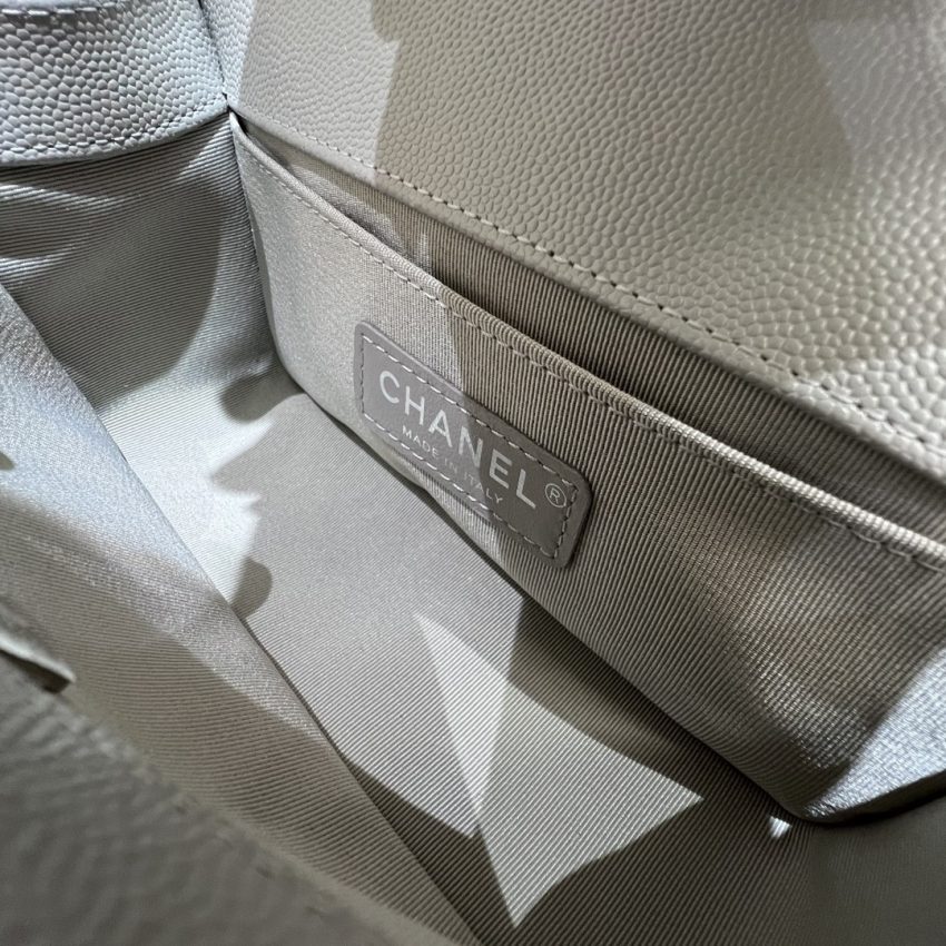 Replica CHANEL Le Boy Grey Silver - 1:1 designer replica handbag