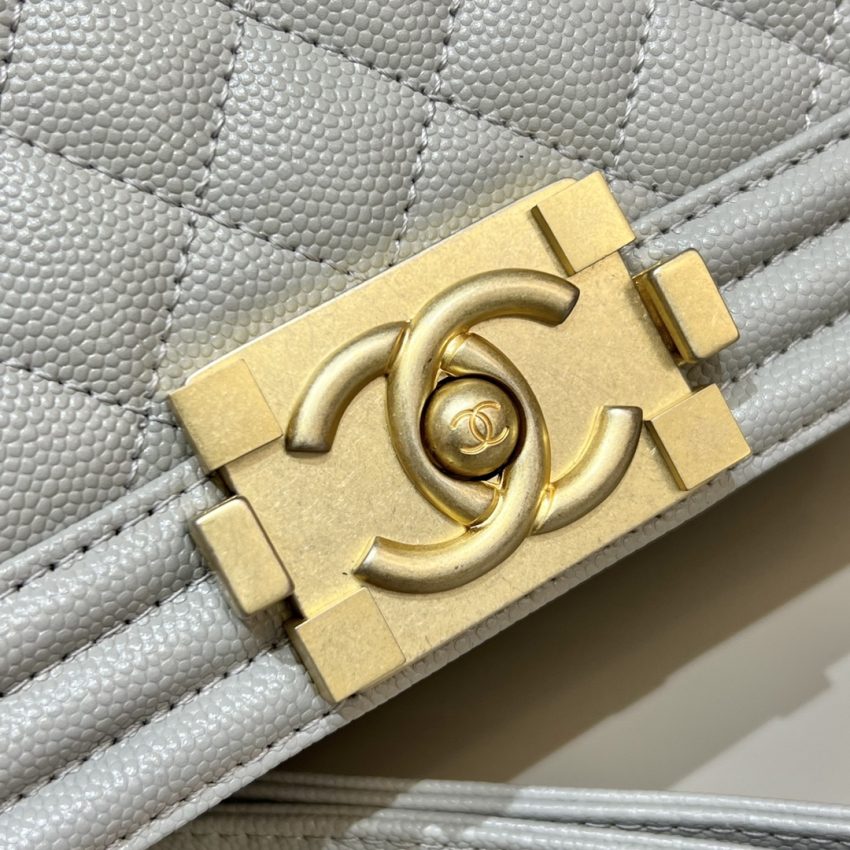 Replica CHANEL Le Boy Grey Gold - high-end fake designer purse