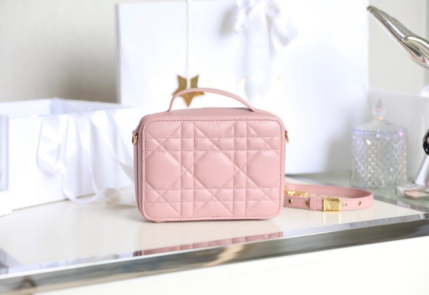 Replica Dior Caro Box Bag Pink - elite superclone designer purse