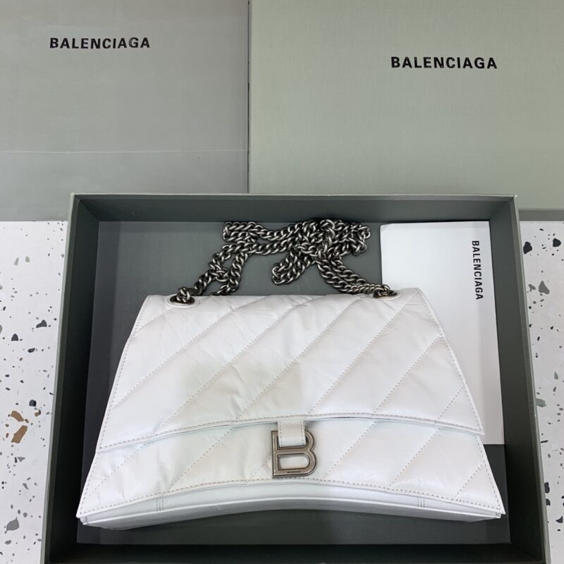Replica Balenciaga Crush Large White - near-authentic luxury replica handbag