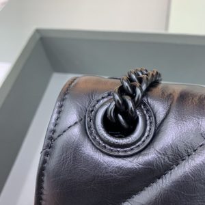 Replica Balenciaga Crush Small Full Black - ultra-realistic fake designer tote