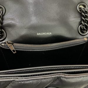 Replica Balenciaga Crush Small Full Black - realistic designer-inspired fake bag