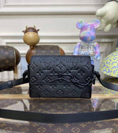 Replica Louis Vuitton Steamer Wearable Wallet Full Black - elite superclone designer purse