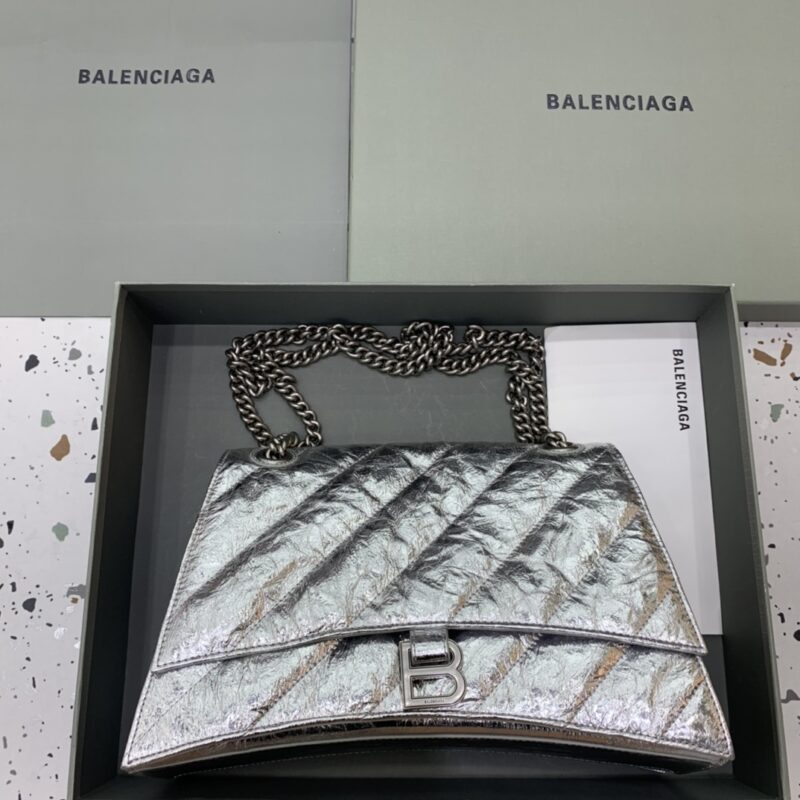 Replica Balenciaga Crush Large Silver - best quality luxury bag dupe