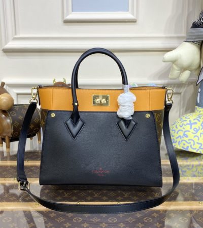 Replica Louis Vuitton On My Side Black-Brown - top-tier luxury replica shoulder bag