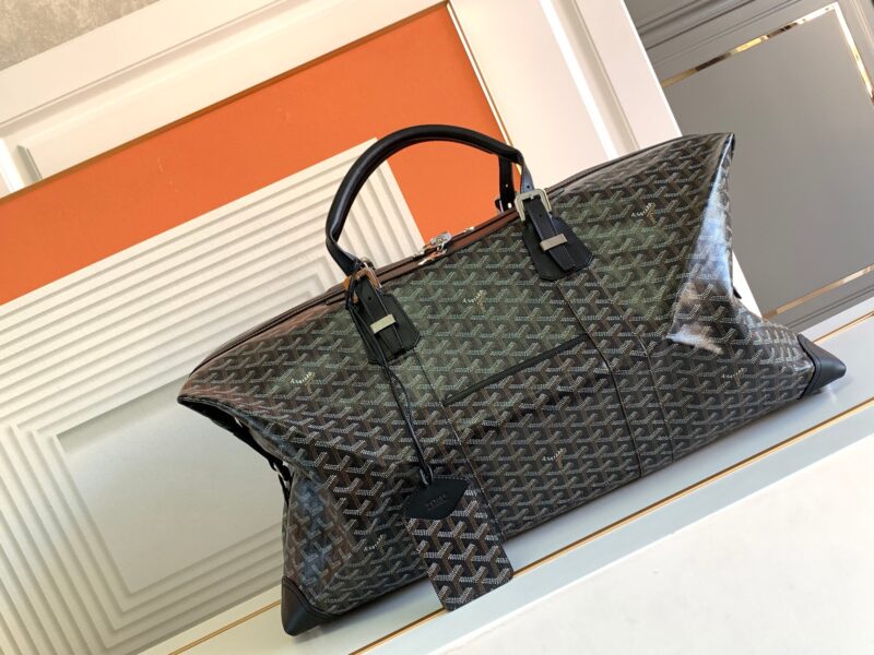Replica Goyard Bowling 55 Bag Black Brown - best quality luxury bag dupe