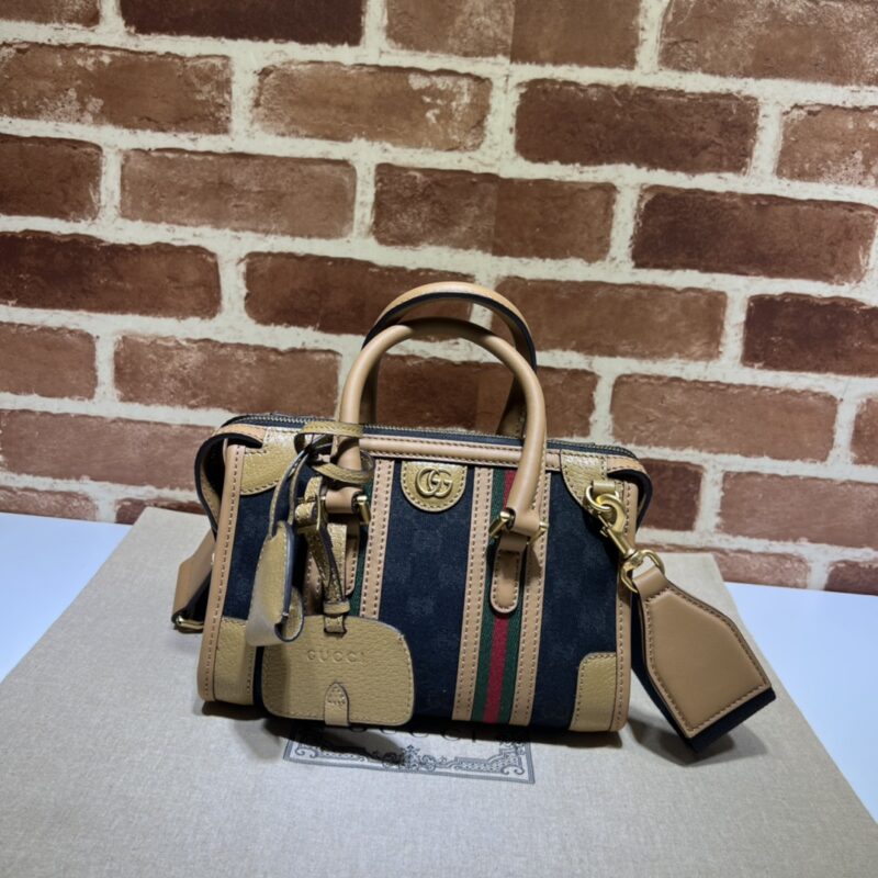 Replica Gucci Bauletto Top Handle Brown - realistic designer-inspired fake bag