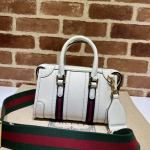 Replica Gucci Bauletto Top Handle White - authentic-look luxury purse replica