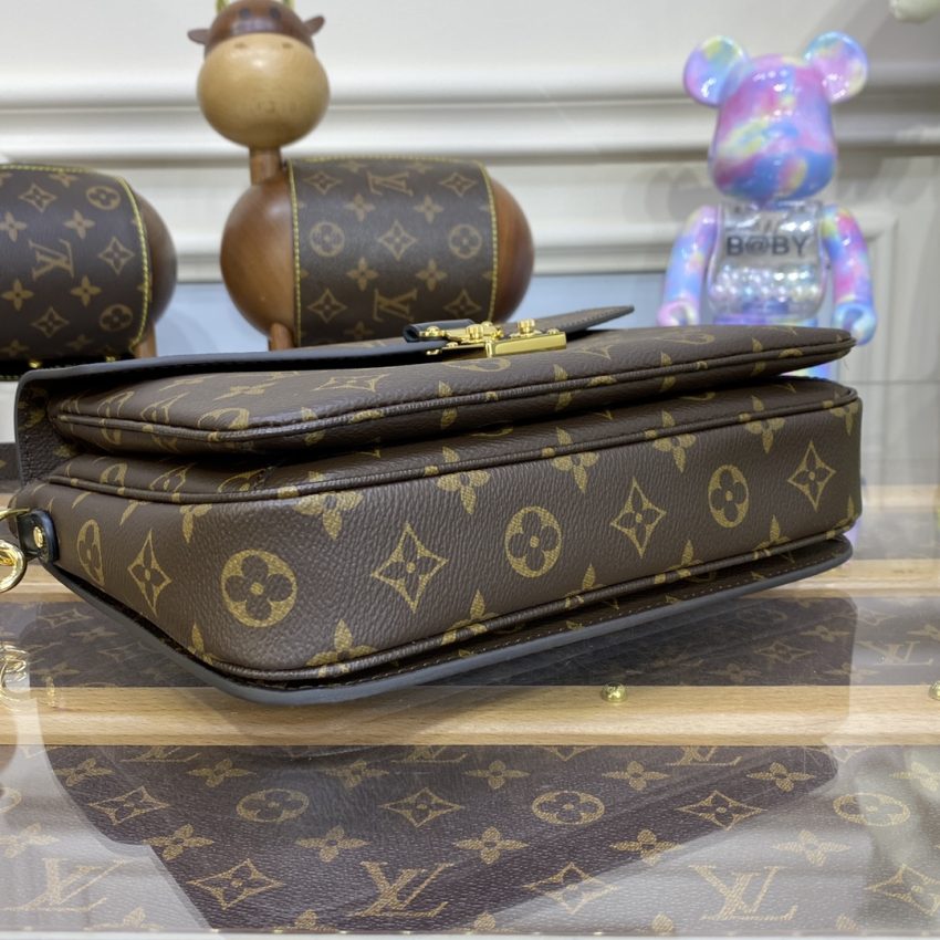 Replica Louis Vuitton Pochette Metis Shoulder Bag Brown - top-tier luxury replica shoulder bag