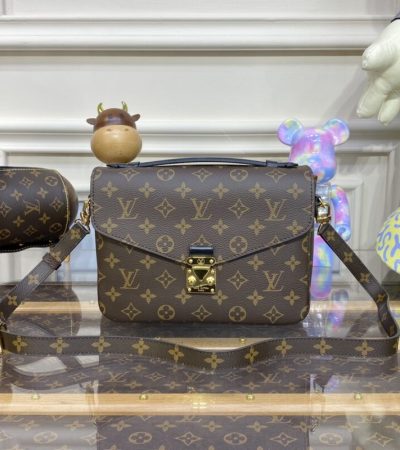 Replica Louis Vuitton Pochette Metis Shoulder Bag Brown - high-quality designer bag clone