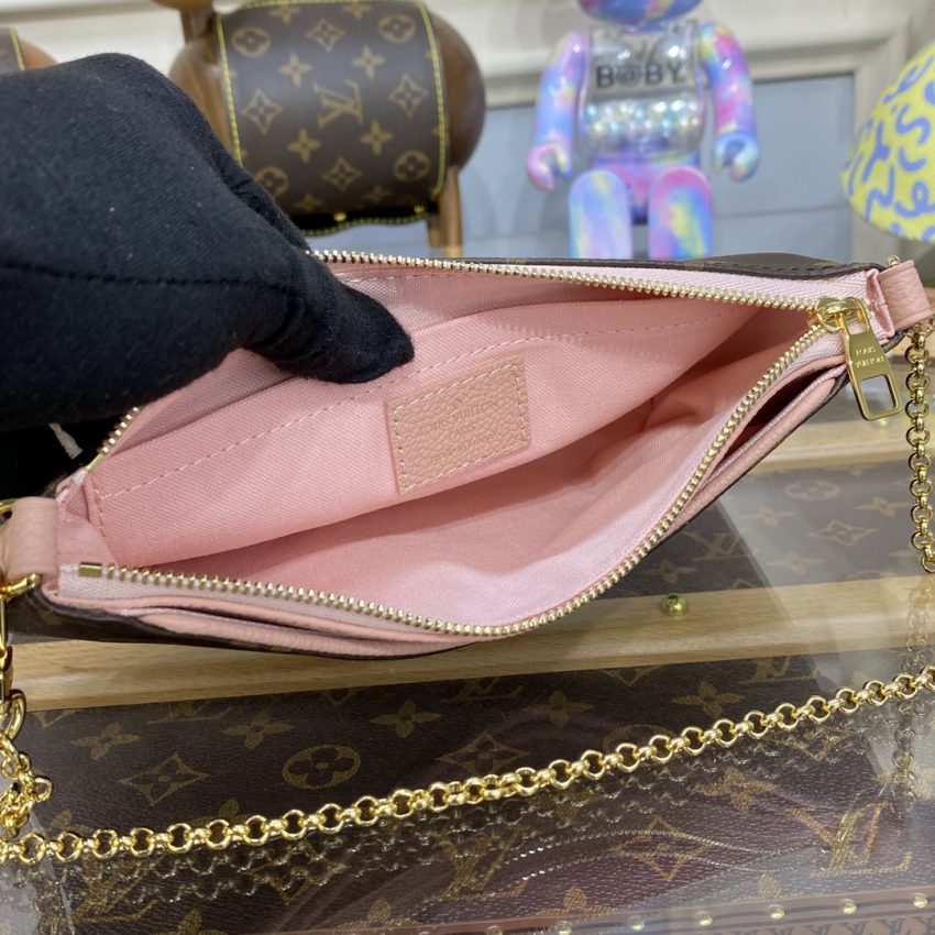 Replica Louis Vuitton Pallas Clutch Pink - authentic-look luxury purse replica