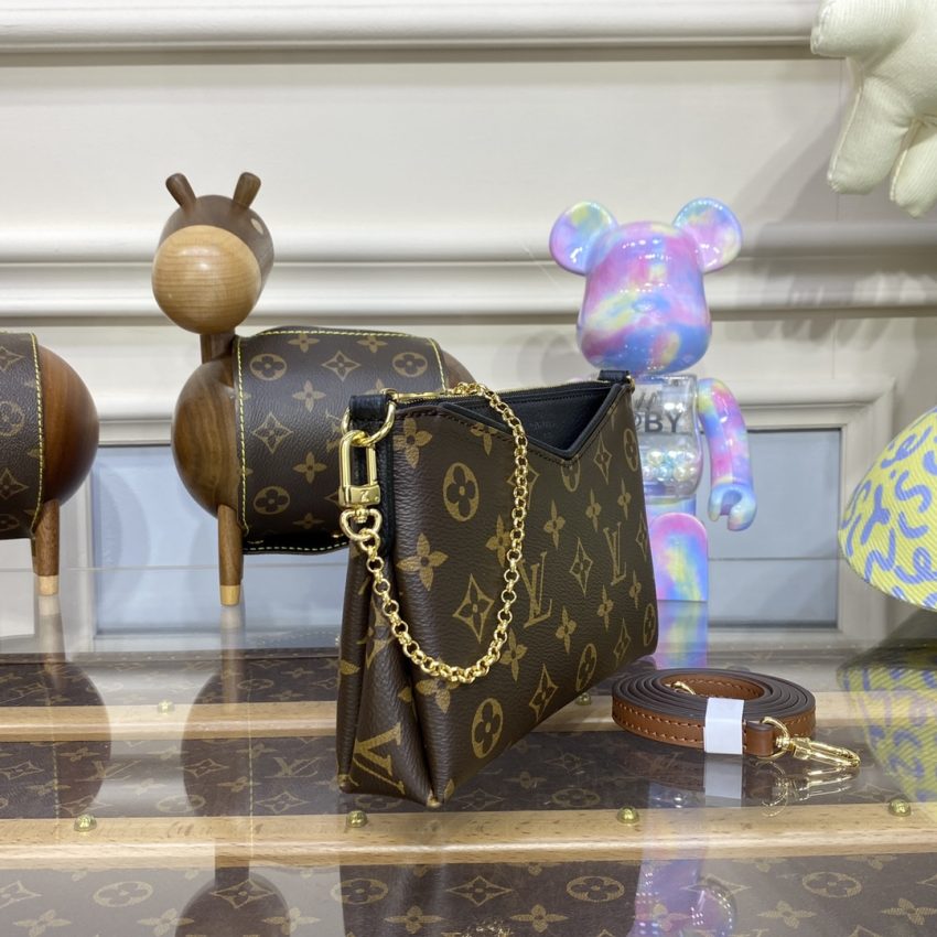 Replica Louis Vuitton Pallas Clutch Black - top-rated replica designer bag