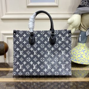 Replica LV OnTheGo Black Denim - 1:1 designer replica handbag