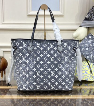 Replica Louis Vuitton Neverfull MM Denim - high-quality designer bag clone