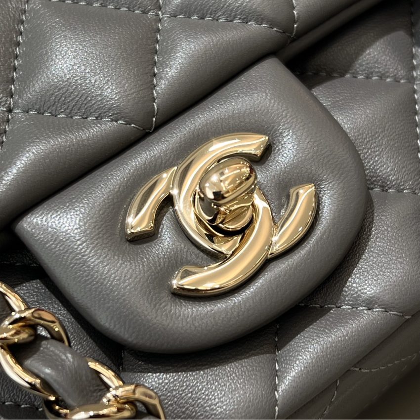 Replica CHANEL Classic Flap 20cm Grey - 1:1 designer replica handbag