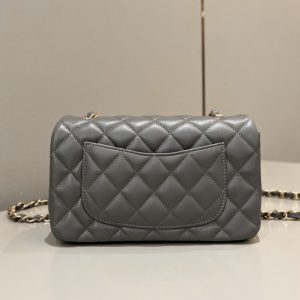 Replica CHANEL Classic Flap 20cm Grey - elite superclone designer purse