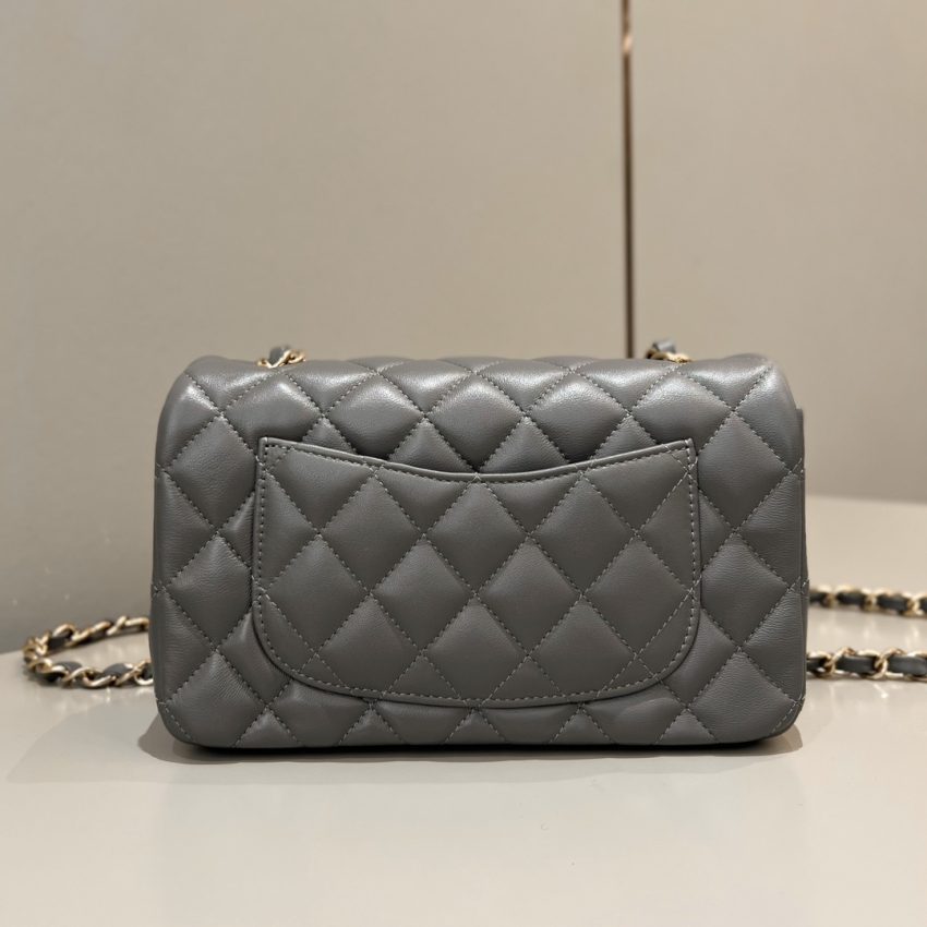 Replica CHANEL Classic Flap 20cm Grey - elite superclone designer purse