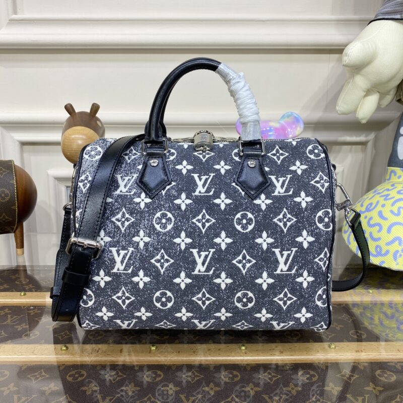 Replica Louis Vuitton Speedy Bandouliere 25 Denim Canvas - premium-grade designer purse dupe