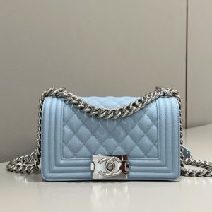 Replica CHANEL Le Boy Light Blue - realistic designer-inspired fake bag