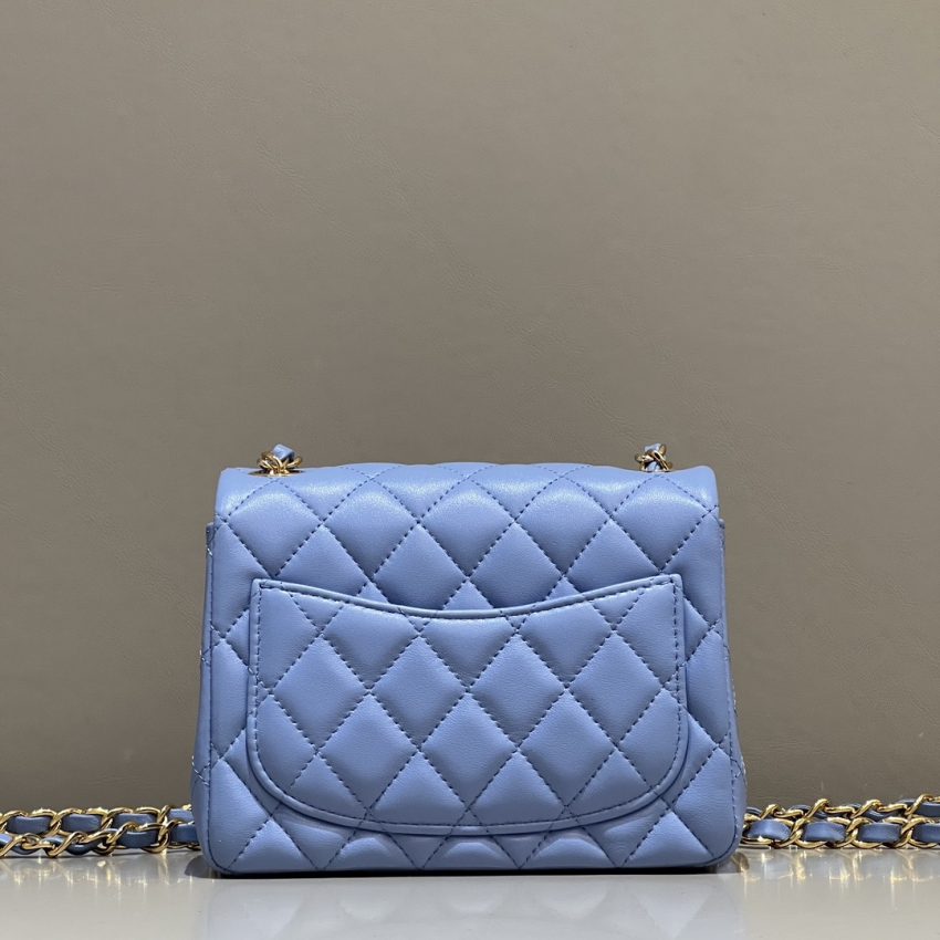 Replica CHANEL Classic Flap 17cm Blue - high-end fake designer purse