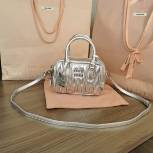 Replica Miu Miu Arcadie Small Silver - near-authentic luxury replica handbag