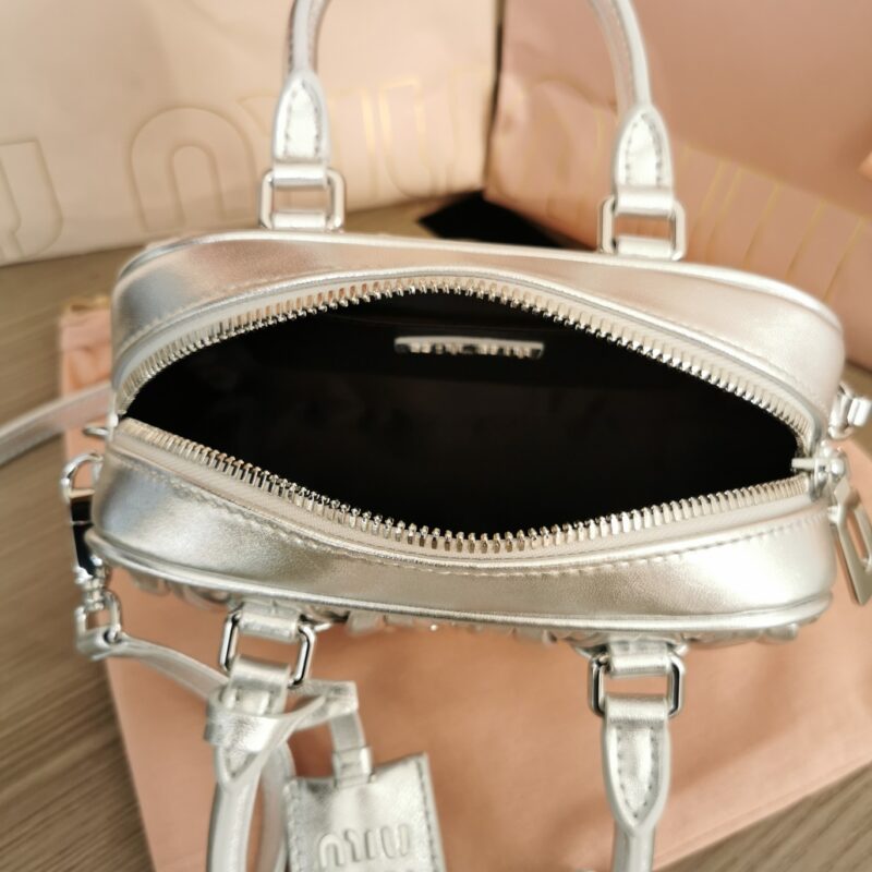 Replica Miu Miu Arcadie Small Silver - realistic designer-inspired fake bag