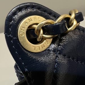 Replica CHANEL Hobo Small Dark Blue - authentic-look luxury purse replica