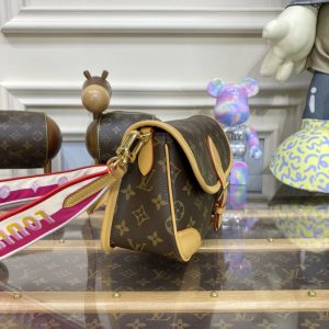 Replica Louis Vuitton Nano Diane Satchel Pink Strap - 1:1 designer replica handbag