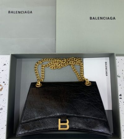 Replica Balenciaga Crush Large Black - near-authentic luxury replica handbag
