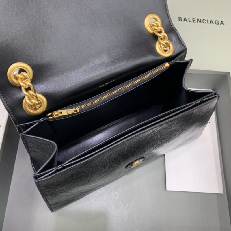 Replica Balenciaga Crush Large Black - premium-grade designer purse dupe