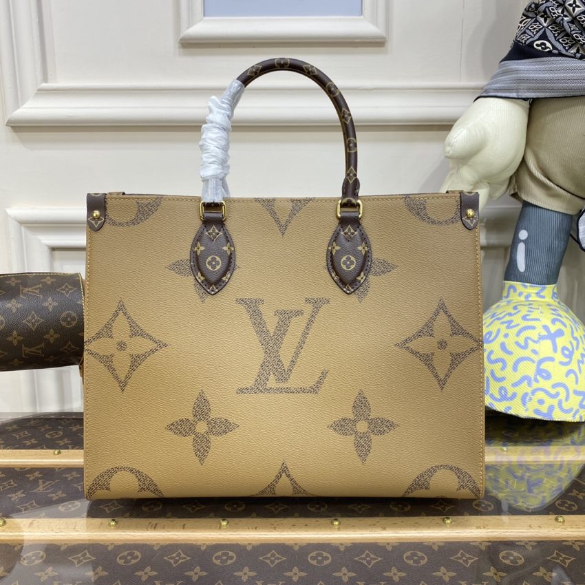 Replica Louis Vuitton OnTheGo Brown Canvas - premium 1:1 fake handbag model