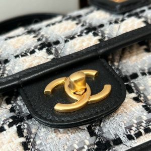 Replica CHANEL 22K Postman Woolen Tofu Bag - premium 1:1 fake handbag model