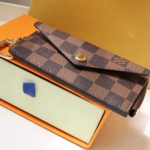 Replica Louis Vuitton Card Holder Recto Verso Grid Brown - elite superclone designer purse