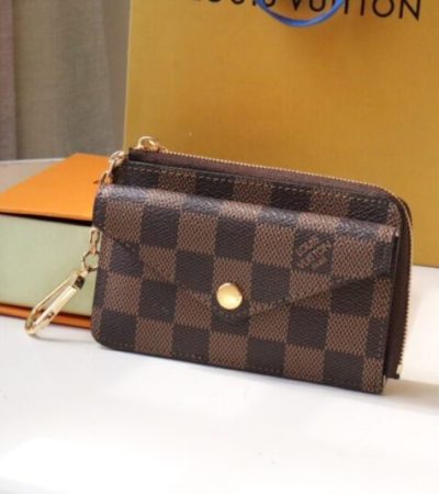 Replica Louis Vuitton Card Holder Recto Verso Grid Brown - best-selling designer handbag dupe