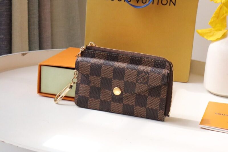 Replica Louis Vuitton Card Holder Recto Verso Grid Brown - best-selling designer handbag dupe