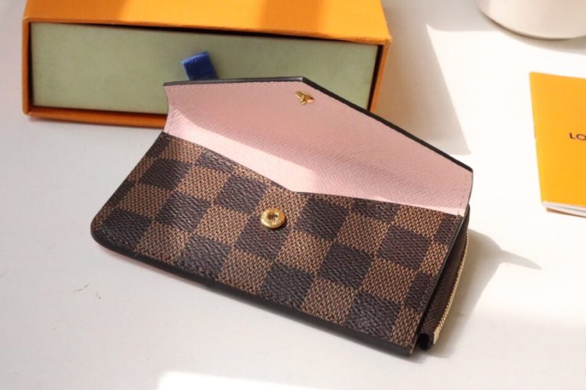 Replica Louis Vuitton Card Holder Recto Verso Grid Brown - premium-grade designer purse dupe